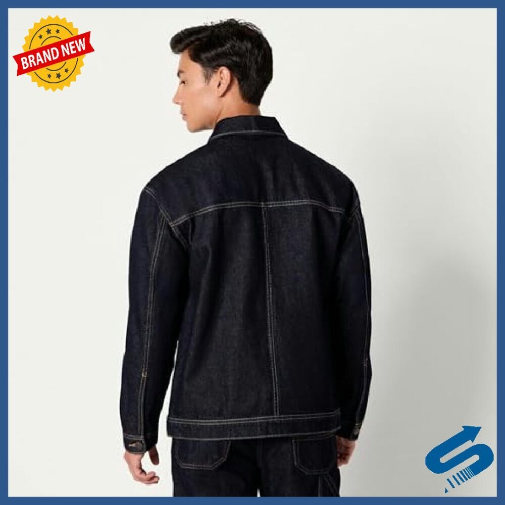 Men's Relaxed Fit Heavyweight Denim Utility Jacket - Picture 4 of 8